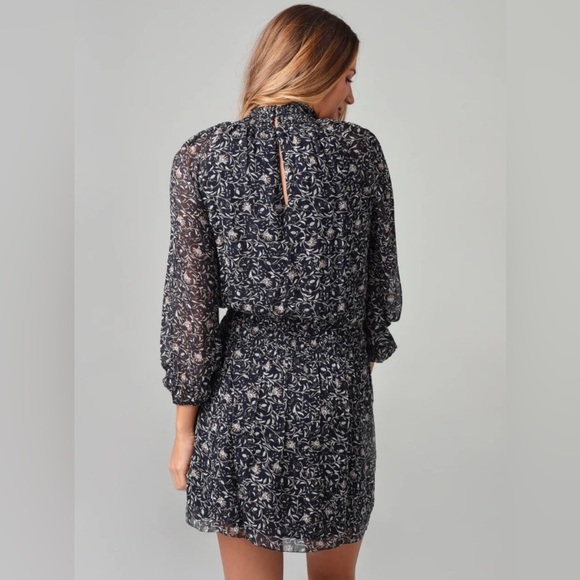 Velvet by Graham & Spencer Kirsten Thistle Print Ruched Waist Dress Small Floral - Picture 13 of 16